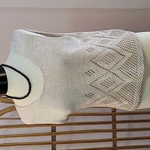 Tan crochet style pullover crop top knit sweater coastal cowgirl boho hippie